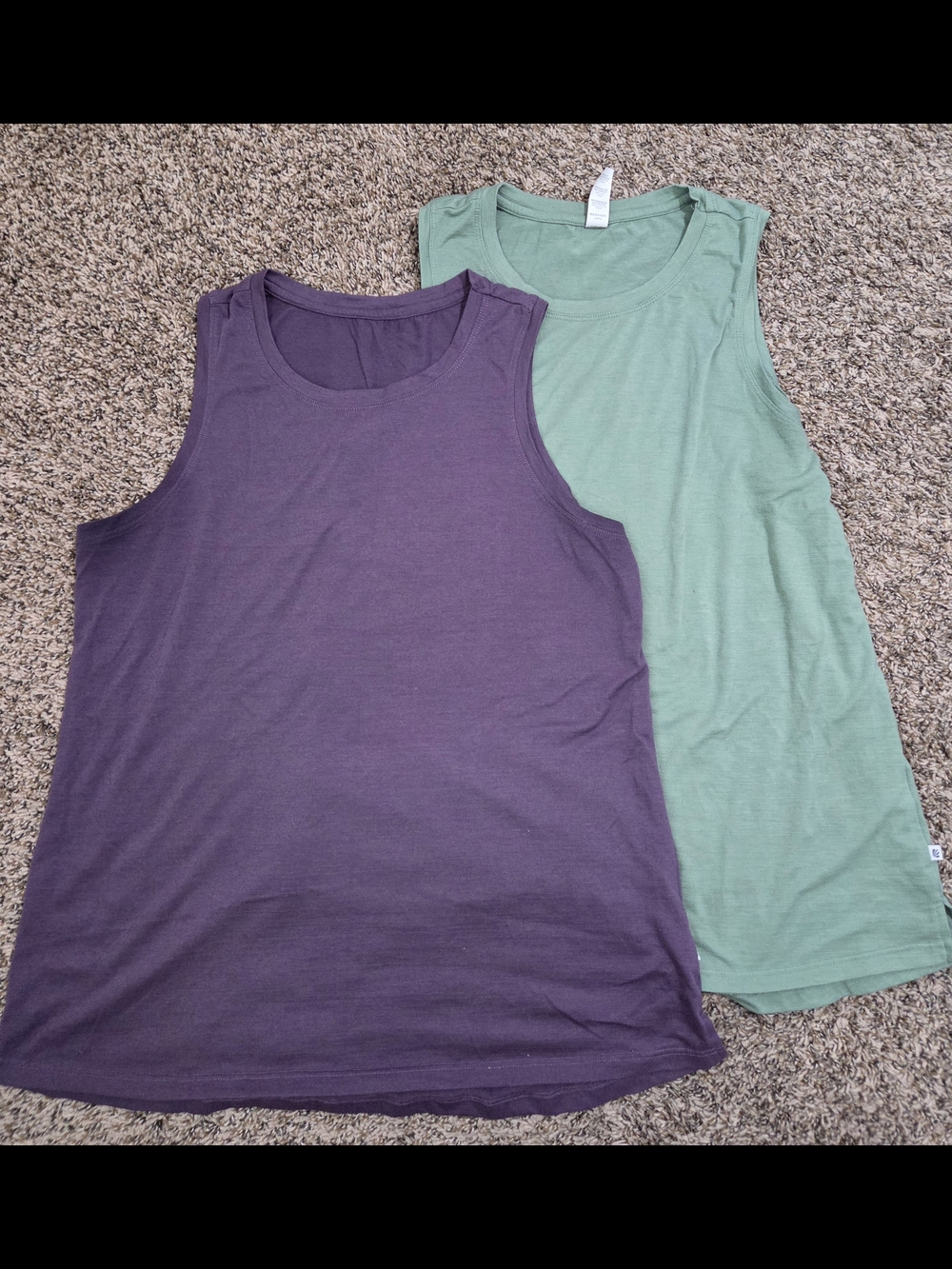 Marika Purple and Green Tank Tops